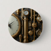 Steampunk Pijpen en Gages Button (Voorkant)