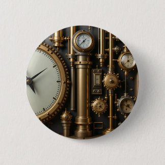 Steampunk Pijpen en Gages Button