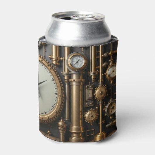 Steampunk Pijpen en Gages Koelbox Blikjeskoeler (Blikje Voorkant)