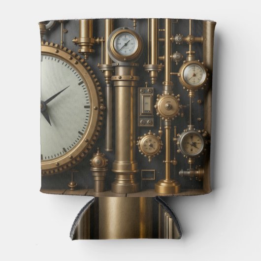 Steampunk Pijpen en Gages Koelbox Blikjeskoeler (Voorkant)