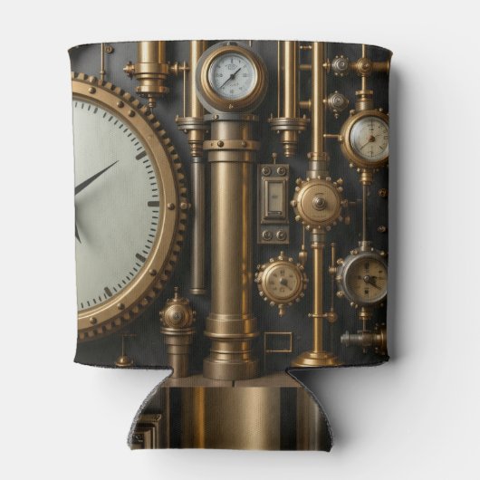 Steampunk Pijpen en Gages Koelbox Blikjeskoeler (Achterkant)