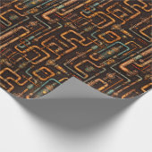 Steampunk pijpen patroon cadeaupapier (Hoek)