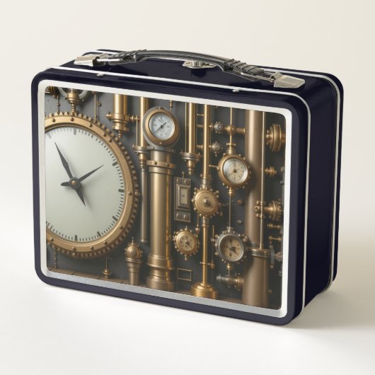 Steampunk Pipes en Gages Lunch Box (Achterkant)