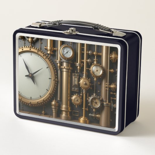 Steampunk Pipes en Gages Lunch Box (Voorkant)