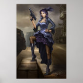 Steampunk Pirate Lady Poster (Voorkant)