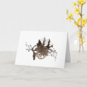 Steampunk piratenschip kaart (Gele Bloem)