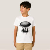Steampunk piratenschip t-shirt (Voorkant volledig)