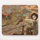 Steampunk Pirates:  Maritime Sunset Mousepad Muismat (Voorkant)