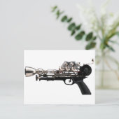 Steampunk Pistool Briefkaart (Staand voorkant)