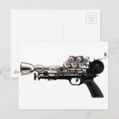 Steampunk Pistool Briefkaart (Voorkant / Achterkant)
