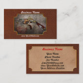 Steampunk - Pistool - de zijarm Visitekaartje (Voorkant / Achterkant)