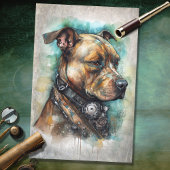 Steampunk Pit Bull 3 Decoupage papier