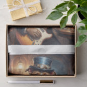 Steampunk Pitbull gitaar spelen in pub - Tissuepapier (Geschenk)