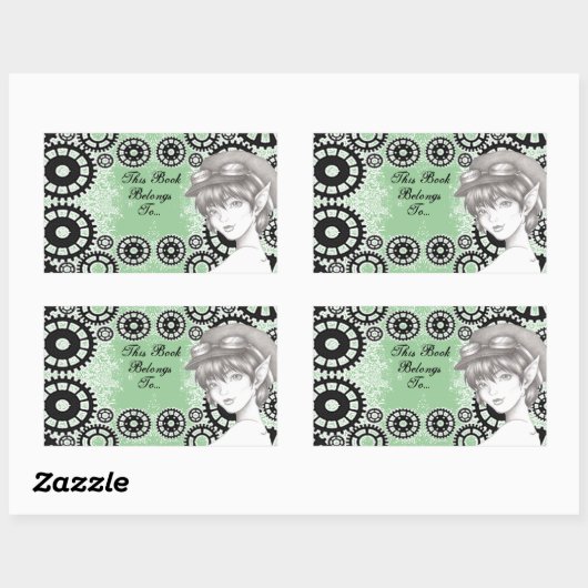 Steampunk Pixie Book Label Stickers (Vel)