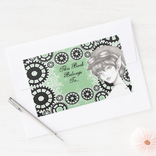 Steampunk Pixie Book Label Stickers (Envelop)