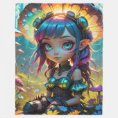 Steampunk Pixie Fleece Deken (Voorkant)