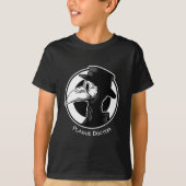 Steampunk Plague Doctor Bird Mask B/W T-shirt (Voorkant)