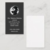 Steampunk Plague Doctor Bird Mask B/W Visitekaartje (Voorkant / Achterkant)