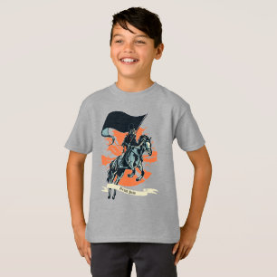 Steampunk Plague Rider Doctor in de paardenrugge m T-shirt