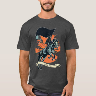 Steampunk Plague Rider Doctor in de paardenrugge m T-shirt