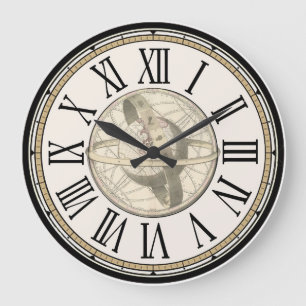 Steampunk planetaire orbit Wall-klok Grote Klok