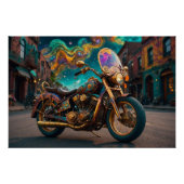 Steampunk Plasma Motorfiets Machine Perfect Poster (Voorkant)