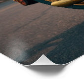 Steampunk Plasma Motorfiets Machine Perfect Poster (Hoek)