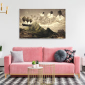 Steampunk Platteland verpakt Canvas (Insitu (Woonkamer))