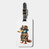 Steampunk Platypus Luggage Tag Bagagelabel (Voorkant verticaal)
