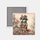 Steampunk Platypus Magnet (Voorkant / Achterkant)