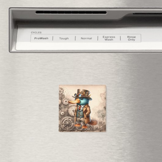 Steampunk Platypus Magnet (Insitu (Vaatwasser))