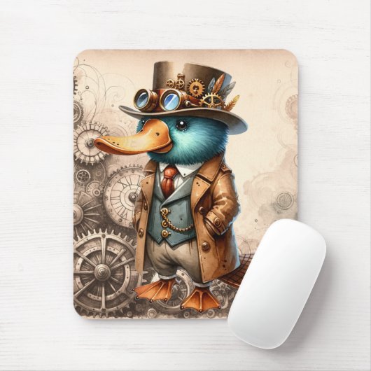 Steampunk Platypus Mousepad Muismat (Met muis)