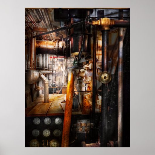 Steampunk - Plumbing - Pipes Poster (Voorkant)