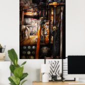 Steampunk - Plumbing - Pipes Poster (Thuiskantoor)