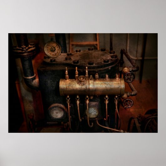 Steampunk - Plumbing - The valve matrix Poster (Voorkant)