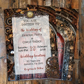 Steampunk Pocket horloge Bruiloft Uitnodigingen