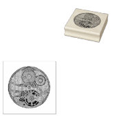  Steampunk Pocket Watch Gears Kunststempel Rubberstempel (Gestempeld)