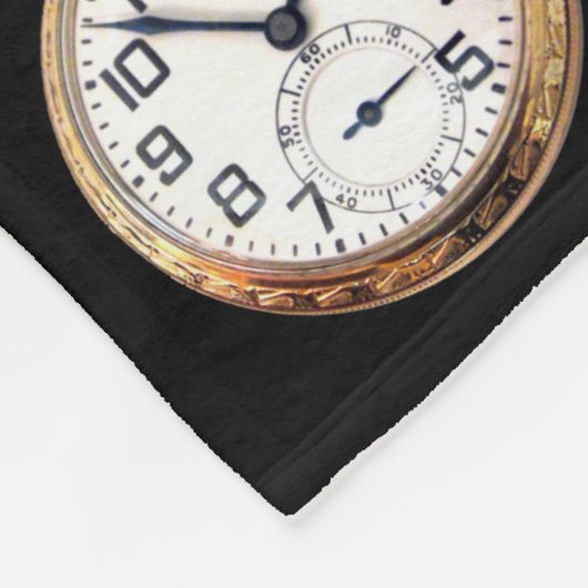 Steampunk Pocket Watts Time Objects Collage Fleece Deken (Hoek)