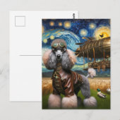 Steampunk Poedel en Eenden Van Gogh Briefkaart (Voorkant / Achterkant)