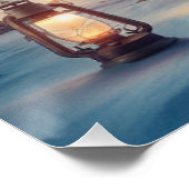 Steampunk Polar Beer en Aurora Art Perfect Poster (Hoek)