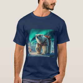Steampunk Polar Beer en Aurora Art T-shirt