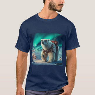 Steampunk Polar Beer en Aurora Art T-shirt