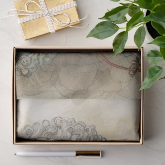 Steampunk Poodle 1 Decoupage papier (Geschenk)