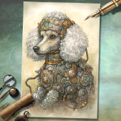 Steampunk Poodle 1 Decoupage papier