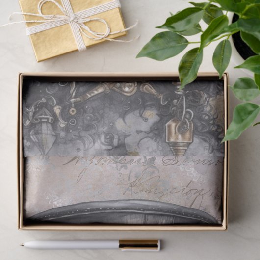 Steampunk Poodle Dog Tissuepapier (Geschenk)