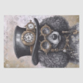 Steampunk Poodle Dog Tissuepapier (Voorkant)