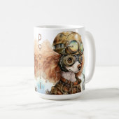 Steampunk Poodle Hond Koffiemok (Voorkant rechts)