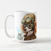 Steampunk Poodle Hond Koffiemok (Links)