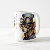 Steampunk Poodlehond Koffiemok (Voorkant rechts)