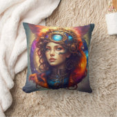 Steampunk portret van een meisje kussen (Deken)